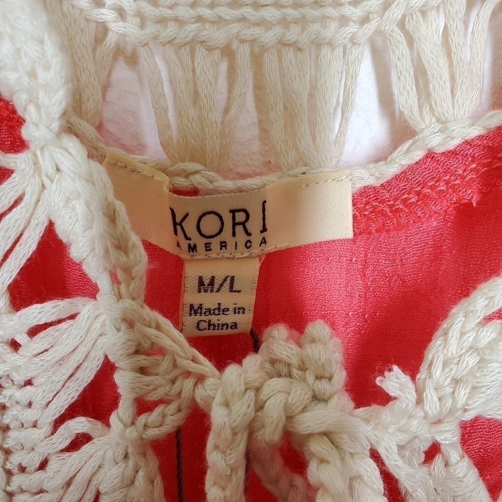 KORI FRINGED BOHO TIE FRONT CARDIGAN - Picture 3 of 5